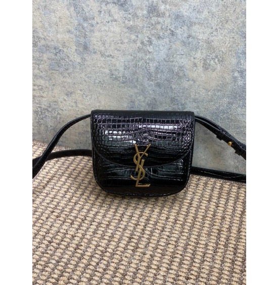 YSL 생로랑 캔버스와 베지터블 태닝 가죽 소재의 KAIA 스몰백 