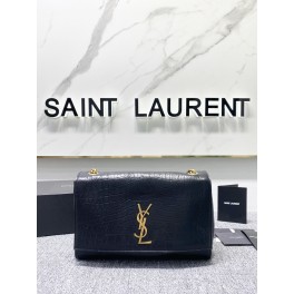 YSL 입생로랑 553804 브라운 레더 스웨이드 케이트 미디엄 리버서블 체인 숄더백