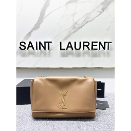 YSL 입생로랑 553804 브라운 레더 스웨이드 케이트 미디엄 리버서블 체인 숄더백