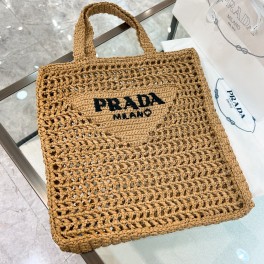 PRADA 프라다 로고 크로셰 토트백 1BG393