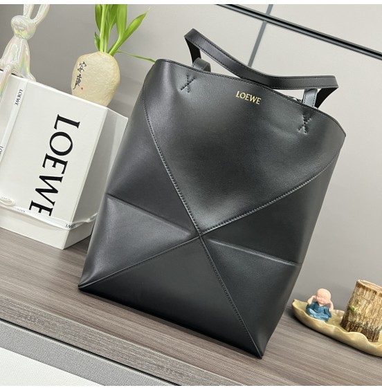 loewe 로에베 라지 퍼즐 폴드 토트백 블랙 052316